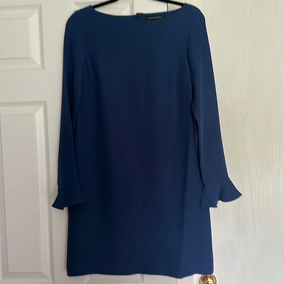 Adorable Banana Republic long sleeve blue dress. Size 4. Worn 1 time! - Picture 1 of 5